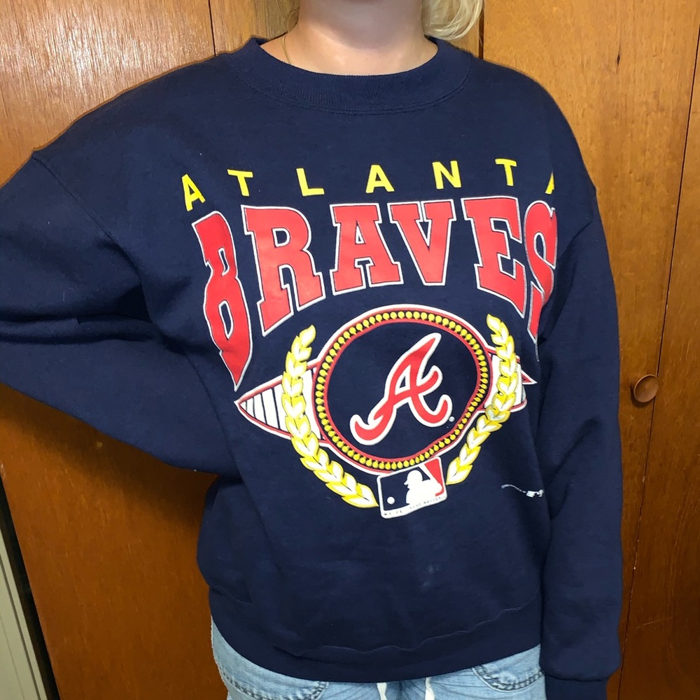 Atlanta Braves Crewneck Pullover Sweater